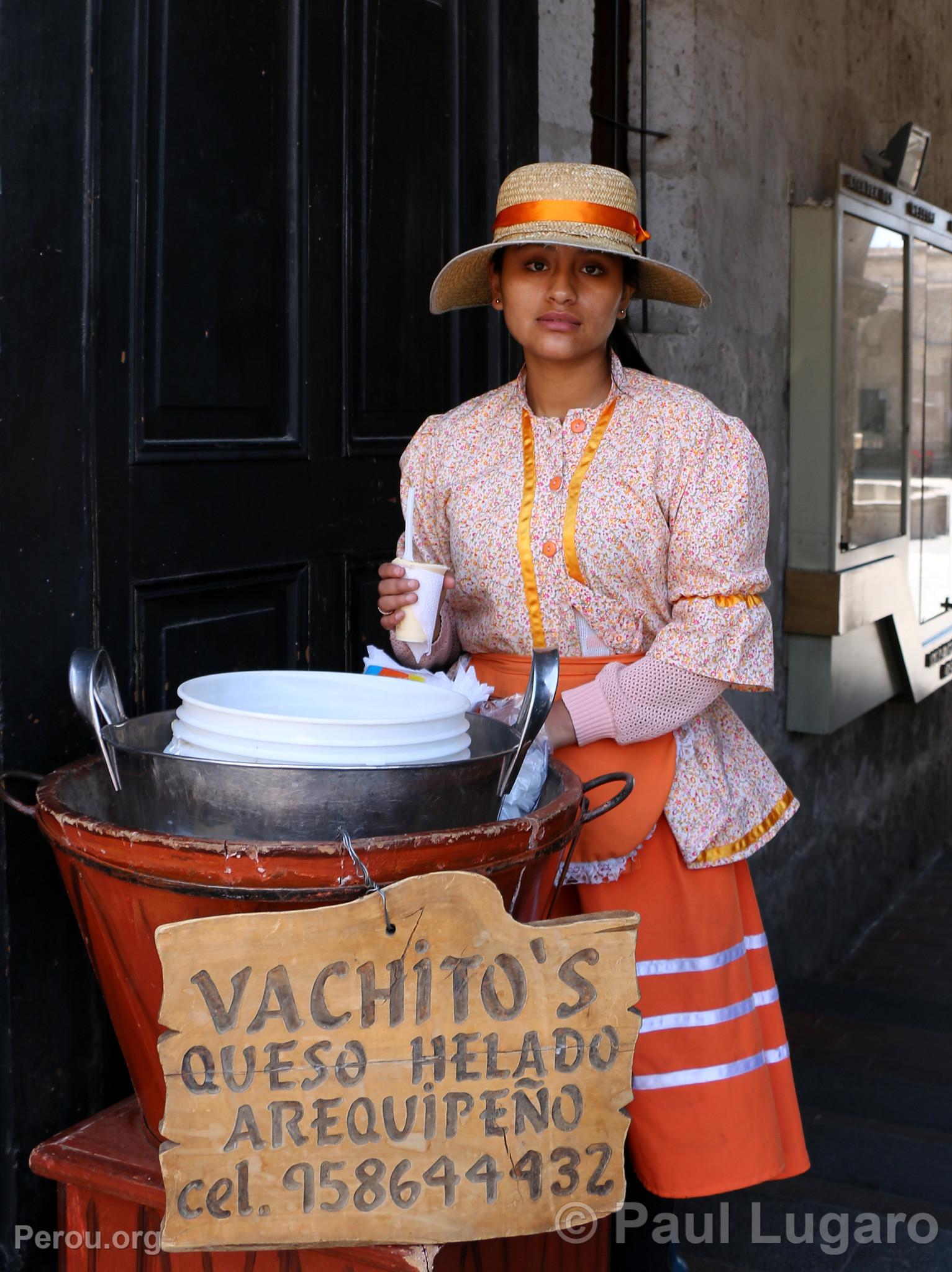 Vendeuse de glace au lait, Arequipa