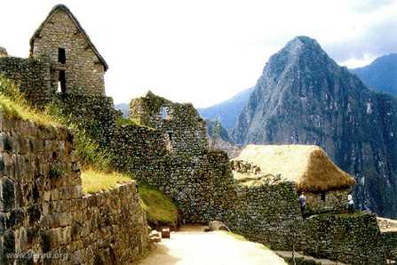 Reconstitution d'une maison inca, Machu Picchu
