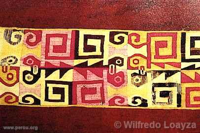 Tissu de la culture Wari, Musée National d'Anthropologie de Lima