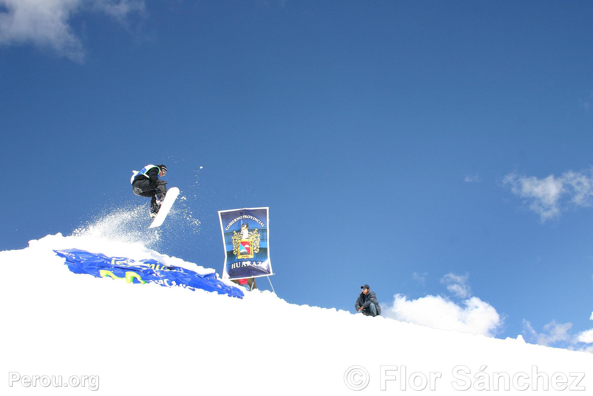 Snowboard sur le Nevado Pastoruri