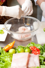 Préparation de ceviche