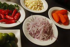 Ingrédients pour le ceviche