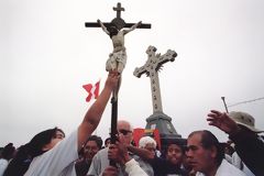 Plerinage de la Croix au Mont San Cristobal, Lima