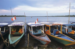 Bateaux sur le lac Yarinacocha